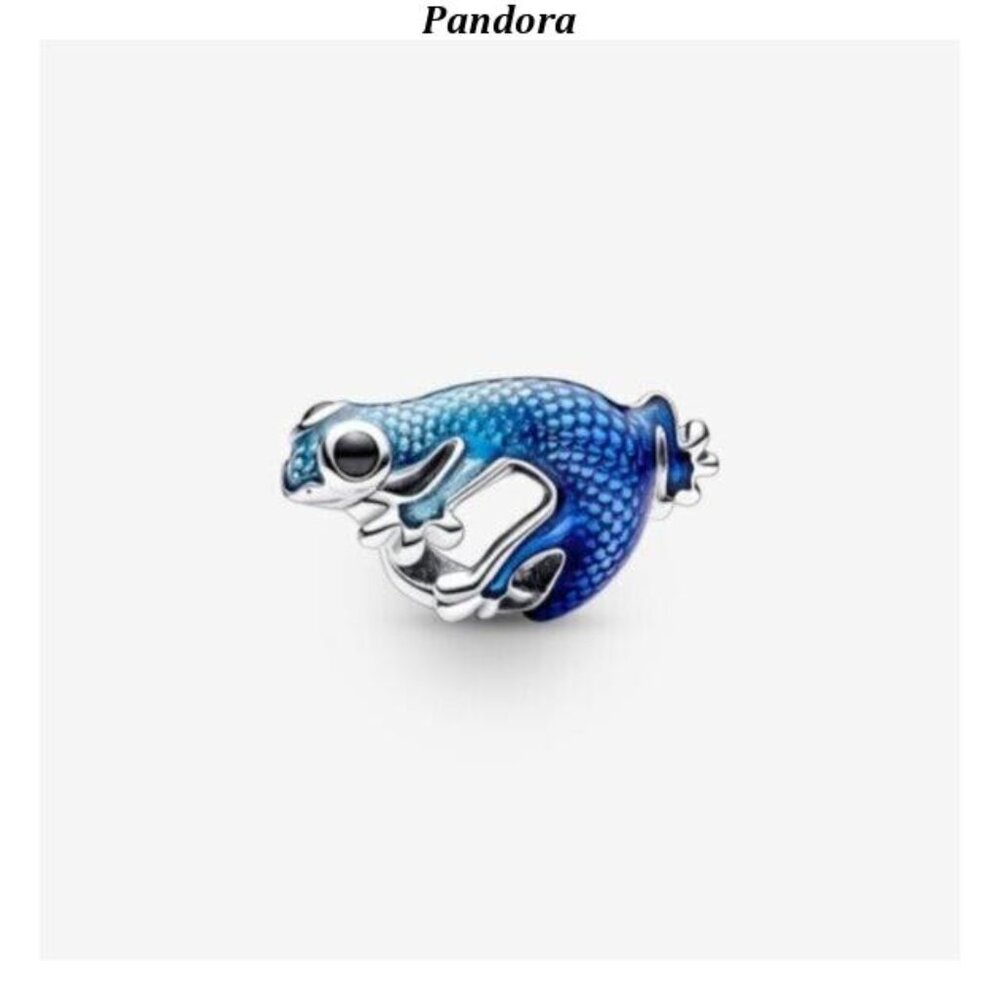 Pandora Blue and Silver Lizard Bracelet Charm